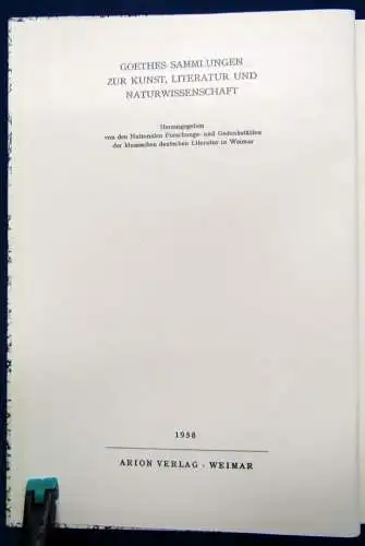 Ruppert Goethes Bibliothek Or. Ausgabe von 1958, Reprint Ausgabe 1978 js