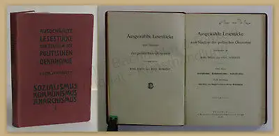 Diehl / Mombert Ausgewählte Lesestücke der politischen Ökonomie 11. Band 1920 xy