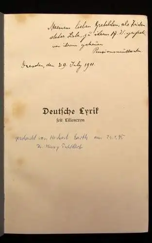 Bethge Deutsche Lyrik seit Liliencron 8 Bildnisse um 1895 Or. Lederausgabe js