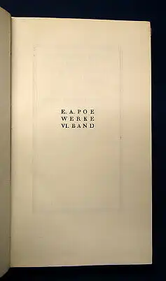 Poe Scherz- und Spottgeschichten 6. Bd. apart o.J. Belletristik Literatur mb