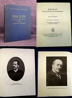 Stubmann Ballin Leben und Werk eines deutschen Reeders 1926 mit Abb. js