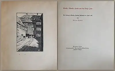 Stübel: Goethe, Schuster Haucke und der Ewige Jude 1920, Exempl.147/350 - xz