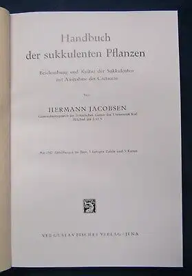 Handbuch der sukkulenten Pflanzen3 Bände 1954 Pflanzenkunde Botanik js