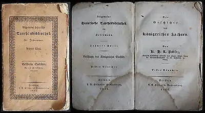 Pölitz - Geschichte des Königreiches Sachsen 1826 - Bd.1 Histor. Taschenbibl. xz