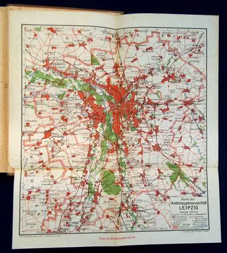 Linke Handbuch für die Amtshauptmannschaft L 1926 200 Abb. 6 Pläne 1 Wegekarte