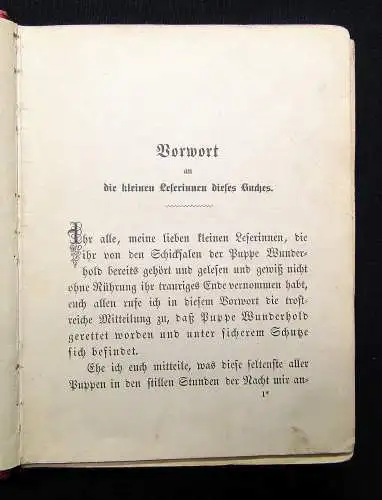 Cosmar Puppe Wunderhold und ihre Freundinnen 1888 Belletristik Literatur Lyrik