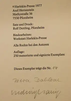 Dahlem Die Ballade vom schwarzen Kater Harlekin-Presse Exemplar 14 von 250 sf