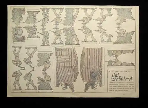 Karl May-Ausschnittbogen/Bastelbogen Old Shatterhand  mit Anleitung  um 1930 rar