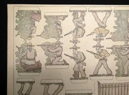 Karl May-Ausschnittbogen/Bastelbogen Old Shatterhand  mit Anleitung  um 1930 rar