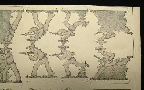 Karl May-Ausschnittbogen/Bastelbogen Old Shatterhand  mit Anleitung  um 1930 rar