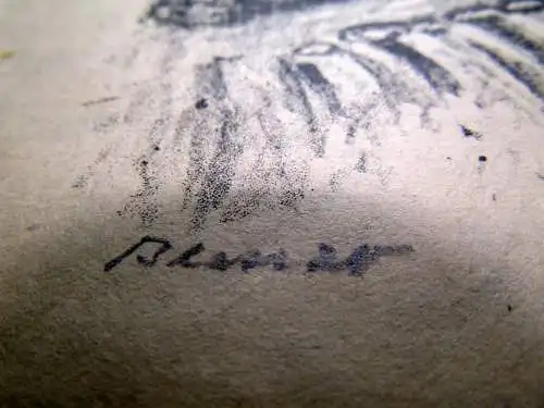 William Barring " Springflut am Meer " 1913 signiert unten r. auf Lithografie