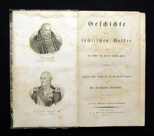 Meynert Geschichte des sächsischen Volkes 1835 Gesellschaft Politik Sachsen