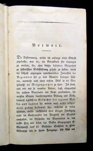 Meynert Geschichte des sächsischen Volkes 1835 Gesellschaft Politik Sachsen