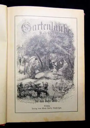 Gartenlaube Kalender 2x 1890 und 1889 Unterhaltung Nachrichten Gemeinschaft