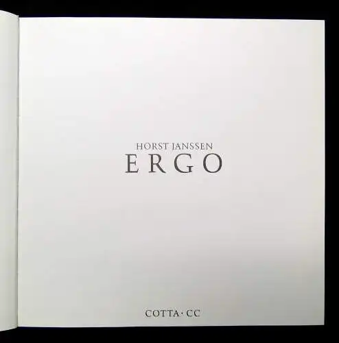Janssen Horst Ergo Selbstbildnisse 1. Auswahl Kunst Künstler Portraits 1980