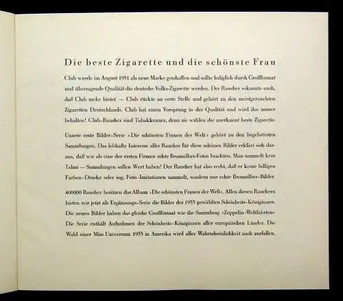 Sammelbilderalbum Die schönsten Frauen der Welt Schönheitsköniginnen 1933 kompl.