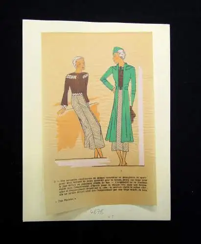 Sammlung 11 Pochoir-kolorierte Lithografien Mode aus "Tres Parisien" um 1930