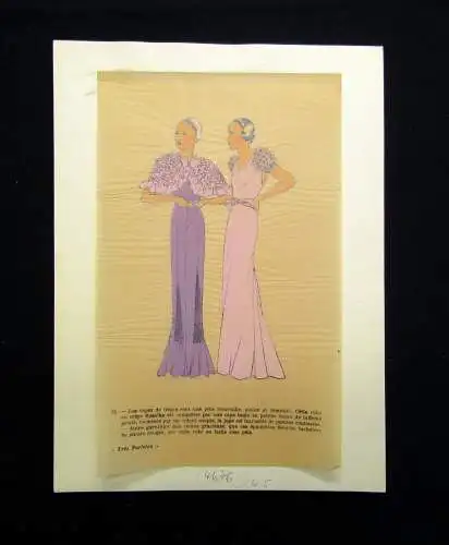 Sammlung 11 Pochoir-kolorierte Lithografien Mode aus "Tres Parisien" um 1930