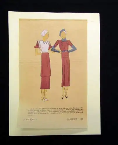 Sammlung 11 Pochoir-kolorierte Lithografien Mode aus "Tres Parisien" um 1930