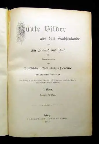 Bunte Bilder aus dem Sachsenlande 3 Bde. 1900,1901,1902 zahlreiche Abb. Saxonica