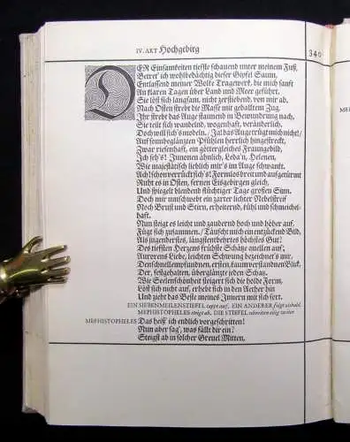 Goethe, Faust Teil 1 und 2 Eine Tragödie komplett 1922 Wette Literatur Teufel