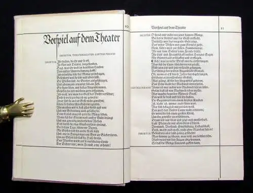 Goethe, Faust Teil 1 und 2 Eine Tragödie komplett 1922 Wette Literatur Teufel