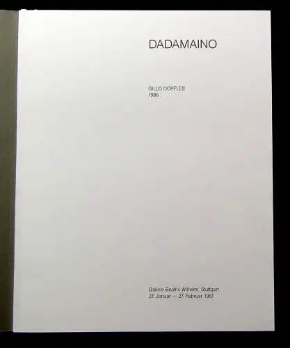 Dorles, Gillo Dadamaino mit eigenhändiger Widmung Auflage von 1000 Ex. 1987