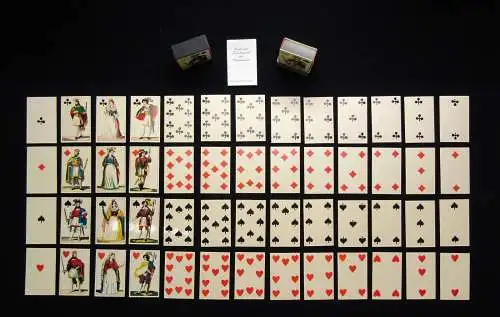 Erotisches Biedermeier Kartenspiel "Gegenlicht" 52 Karten Faber & Faber Leipzig