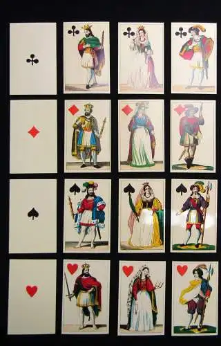 Erotisches Biedermeier Kartenspiel "Gegenlicht" 52 Karten Faber & Faber Leipzig