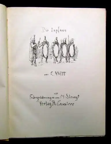 Witt Die tapferen Zehntausend um 1920 mit 34 Lithographien von Max Slevogt
