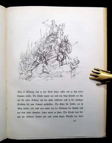 Witt Die tapferen Zehntausend um 1920 mit 34 Lithographien von Max Slevogt