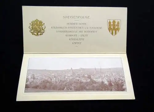 Kröner Begrüssungsabend Sächsicher Bürgermeistertag 1.Mai 1914 Speisekarte