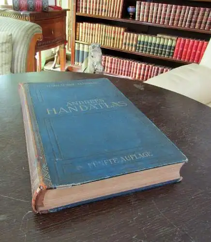 Scobel Andrees Allgemeiner Handatlas 1910 Jubiläums-Ausg. 139 Haupt-u.161 Karten