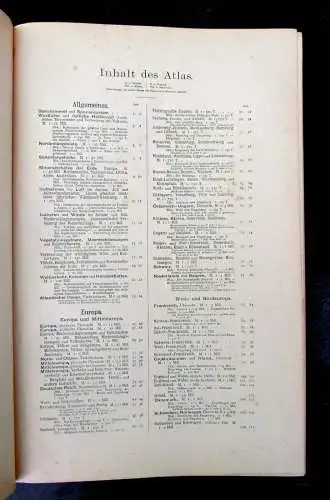 Scobel Andrees Allgemeiner Handatlas 1910 Jubiläums-Ausg. 139 Haupt-u.161 Karten