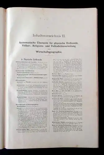 Scobel Andrees Allgemeiner Handatlas 1910 Jubiläums-Ausg. 139 Haupt-u.161 Karten