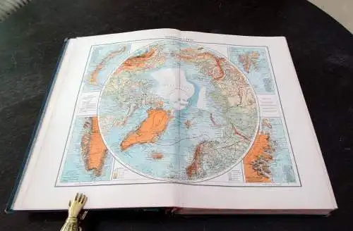 Scobel Andrees Allgemeiner Handatlas 1910 Jubiläums-Ausg. 139 Haupt-u.161 Karten