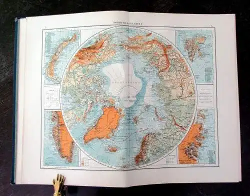 Scobel Andrees Allgemeiner Handatlas 1910 Jubiläums-Ausg. 139 Haupt-u.161 Karten