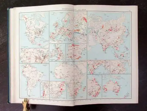 Scobel Andrees Allgemeiner Handatlas 1910 Jubiläums-Ausg. 139 Haupt-u.161 Karten