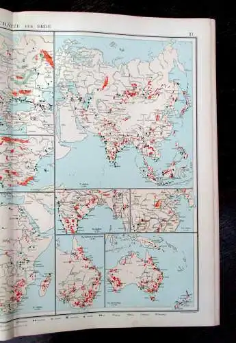 Scobel Andrees Allgemeiner Handatlas 1910 Jubiläums-Ausg. 139 Haupt-u.161 Karten