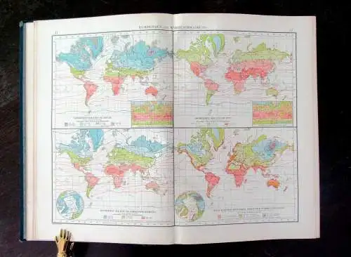 Scobel Andrees Allgemeiner Handatlas 1910 Jubiläums-Ausg. 139 Haupt-u.161 Karten