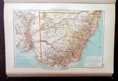 Scobel Andrees Allgemeiner Handatlas 1910 Jubiläums-Ausg. 139 Haupt-u.161 Karten