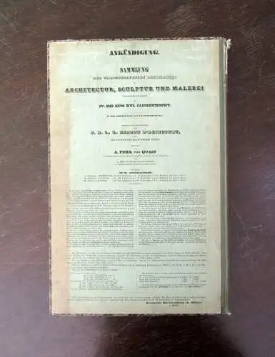 Quast Denkmäler der Architektur von IV.- XVI.Jahrh. 1840 Abt.1 apart Architektur