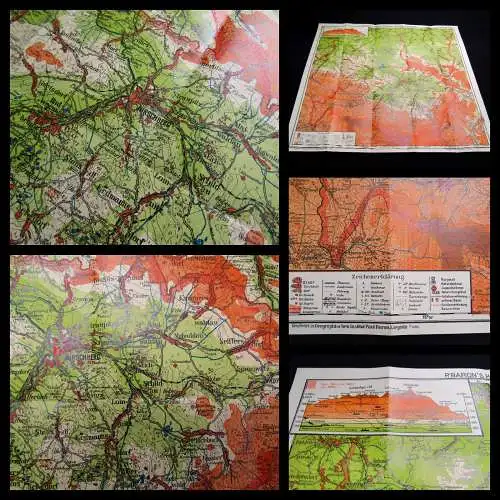 Baron´s Heimatkarte Hirschberg ca. 54 x 48cm Maßstab 1: 100 000 um 1930 Guide