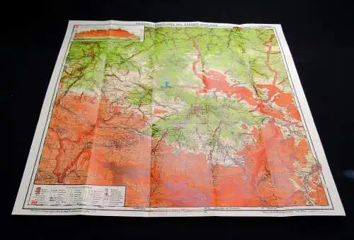 Baron´s Heimatkarte Hirschberg ca. 54 x 48cm Maßstab 1: 100 000 um 1930 Guide