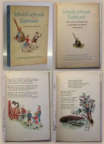 Ruth Kraft Schnick-Schnack Dudelsack um 1925 Kinderreime Illustrationen Wernicke