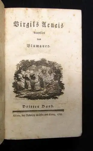 Virgils Aeneis 4 Bde. komplett Mischauflage 1784,88,85,94 Abenteuer Hoffnung