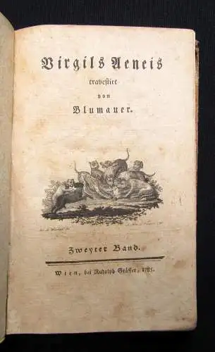 Virgils Aeneis 4 Bde. komplett Mischauflage 1784,88,85,94 Abenteuer Hoffnung