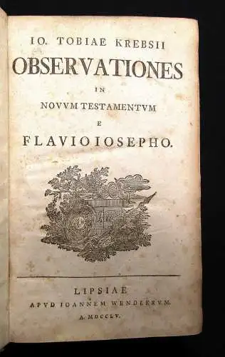 Krebs,Johann Tobias Observationes in novum Testamentum E Flavio Iosepho 1755