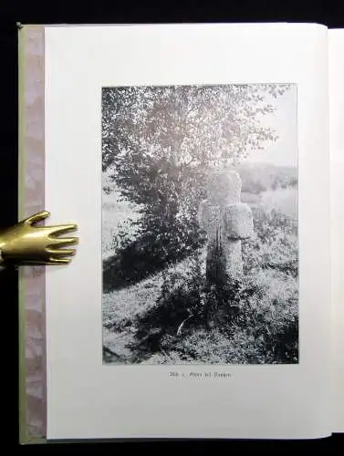Kuhfahl Die alten Steinkreuze in Sachsen 1928 Landeskunde 128 Bilder 1 Karte