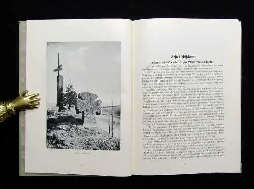 Kuhfahl Die alten Steinkreuze in Sachsen 1928 Landeskunde 128 Bilder 1 Karte
